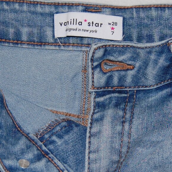 Vanilla Star High-Rise Blue Jeans, Elastic Waist (28"+), Size 7/28W - Picture 6 of 7